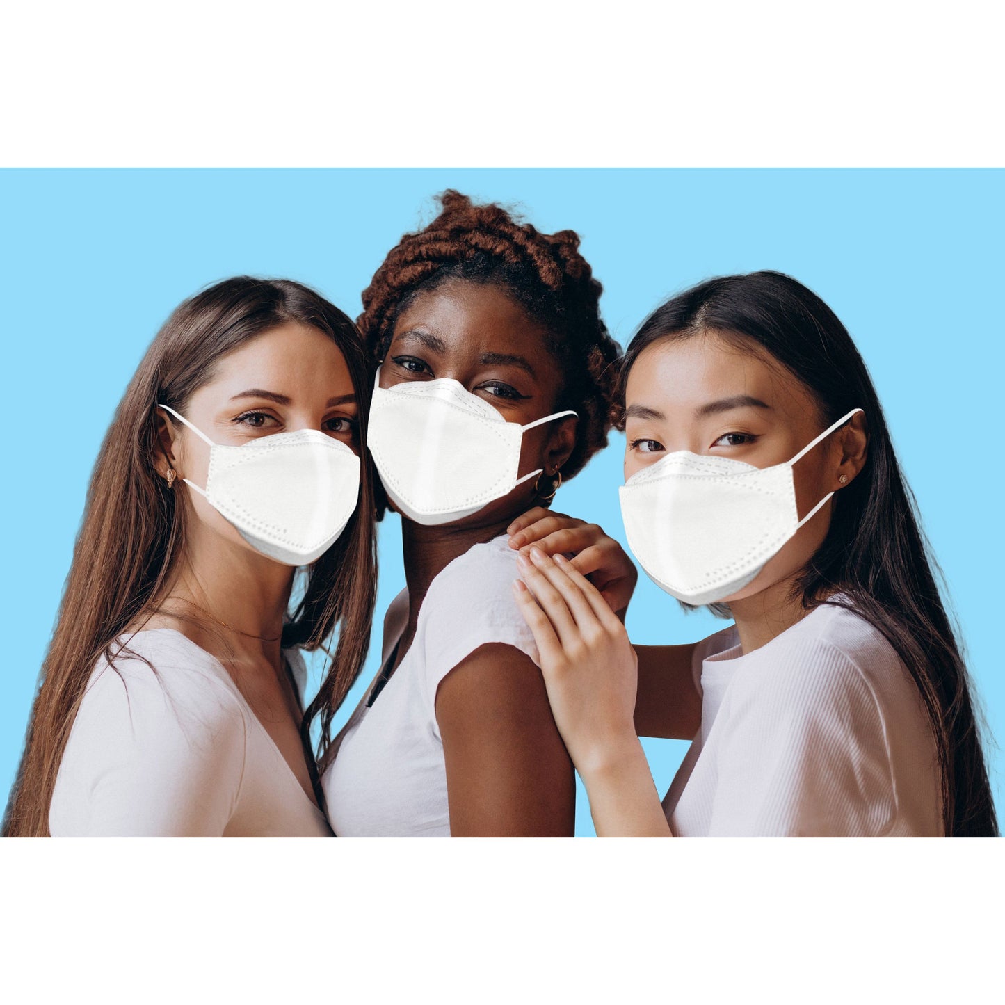 White N95 Masks - Size Large (Dent-X Canada FN-N95-508 Model - Box of 10 Disposable Masks)