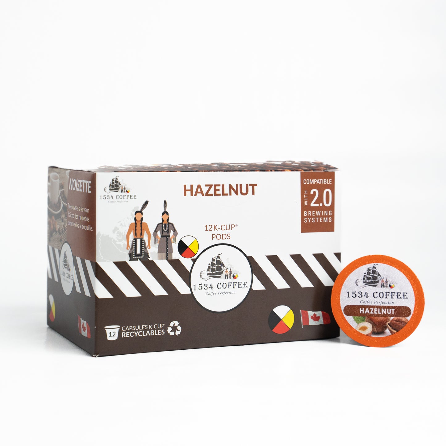 1534 Coffee - Hazelnut K-Cup Pods - 12 in each box