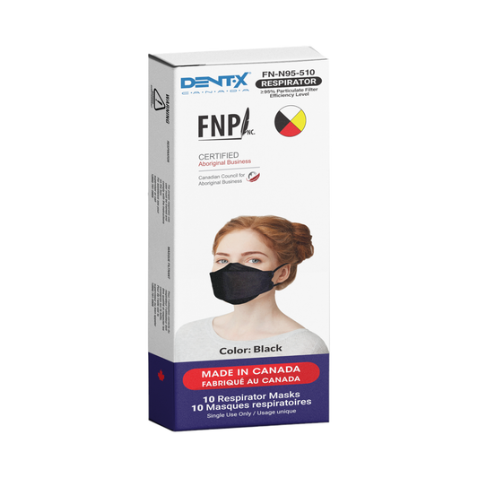 Dent-X FN-N95-510 Disposable Respirator in BLACK - BOX OF 10 MASKS