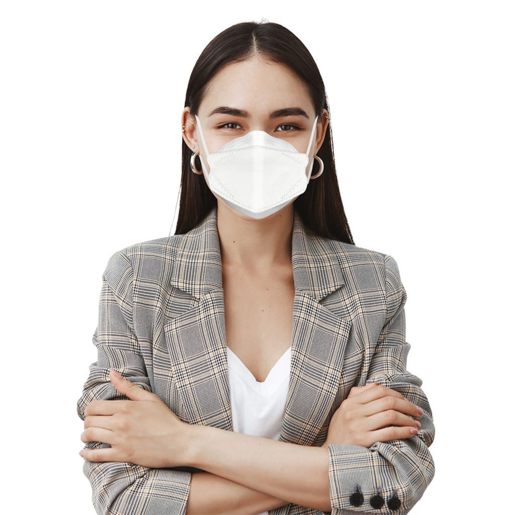 White N95 Masks - Size Small (Dent-X Canada FN-N95-510 Small Model - Box of 10 Disposable Masks)